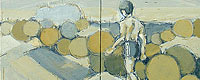 man walking - oil painting