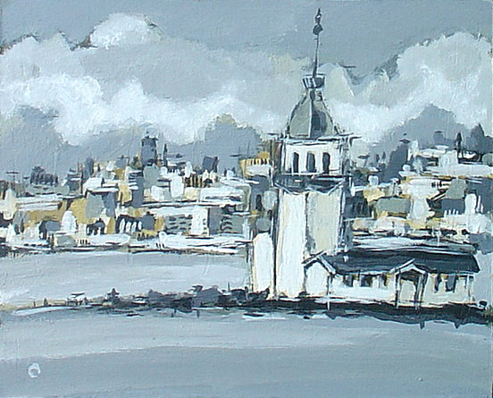 Istanbul Clouds - Kizkulesi Painting