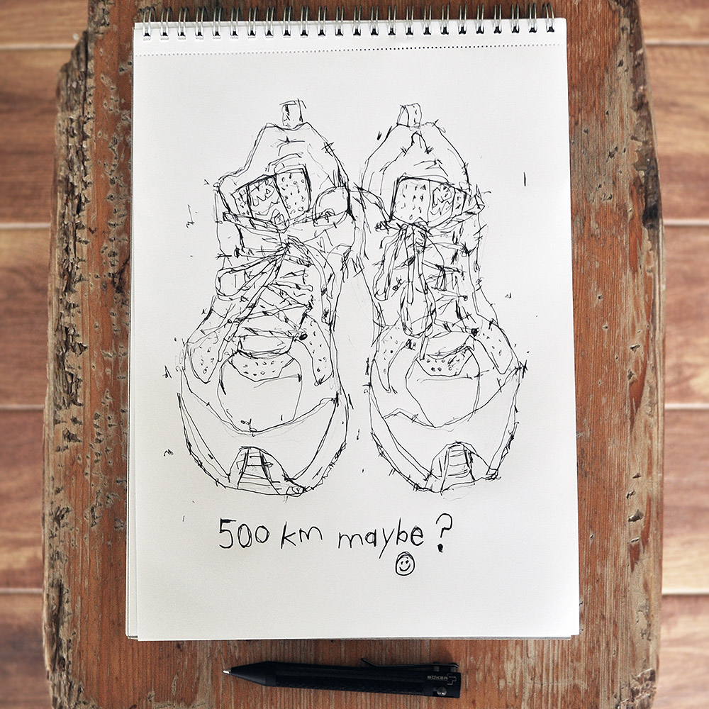 Day 4 of 30 Pen Drawings: New Balance Shoes