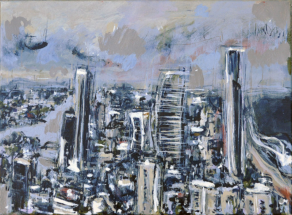 Gold Coast View Cityscape Painting in Australia